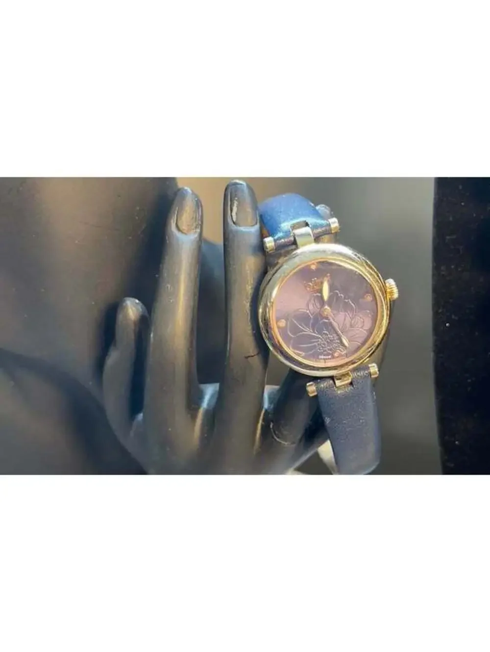 Burgi Ladies Diamond Accented Flower Watch